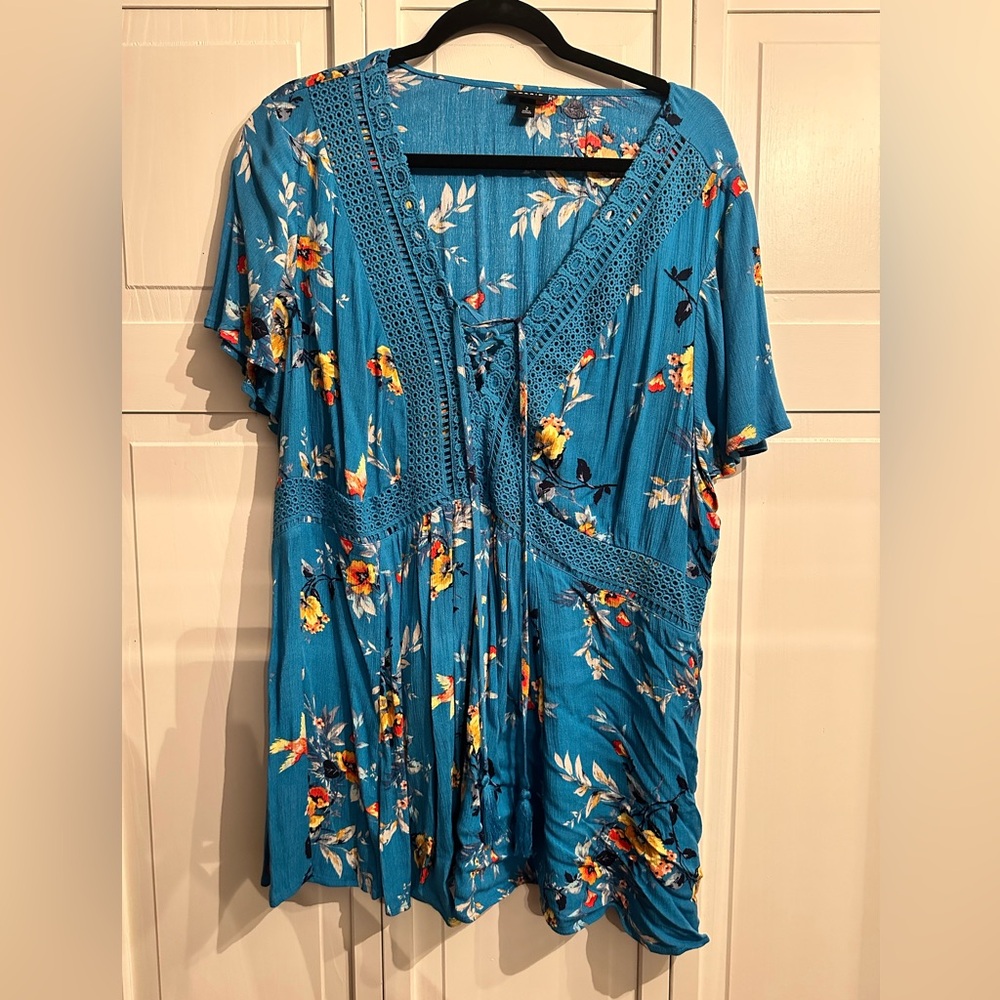 Torrid Women’s Plus Size Blue Dressy Blouse